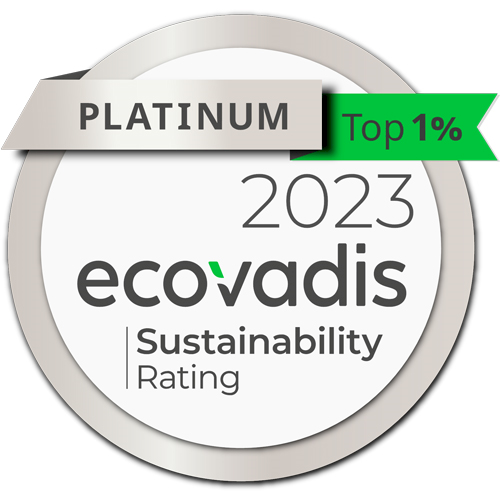 In 2023 EcoVadis awarded Aasted with a Platinum Medal for our sustainability 