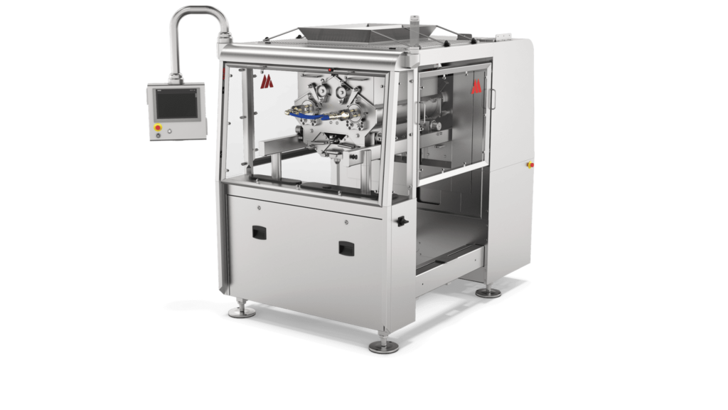 Aasted Alice II extruder – versatile machine designed for precise extrusion of various confectionery and bakery products, ensuring consistent quality and efficiency in production.