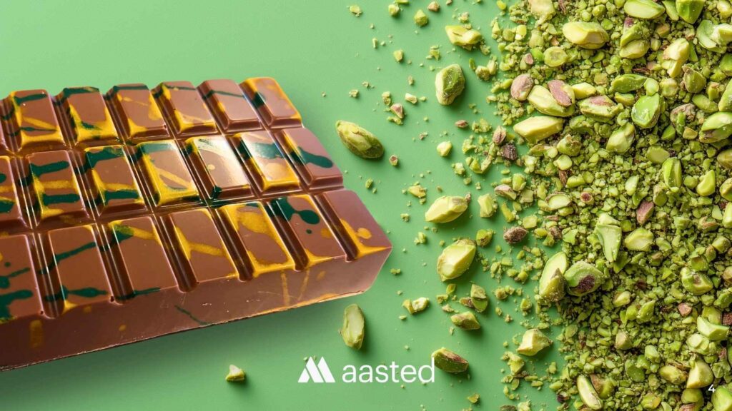 Aasted's advanced chocolate processing equipment – enabling large-scale production of Dubai Chocolate Bars with precision and efficiency